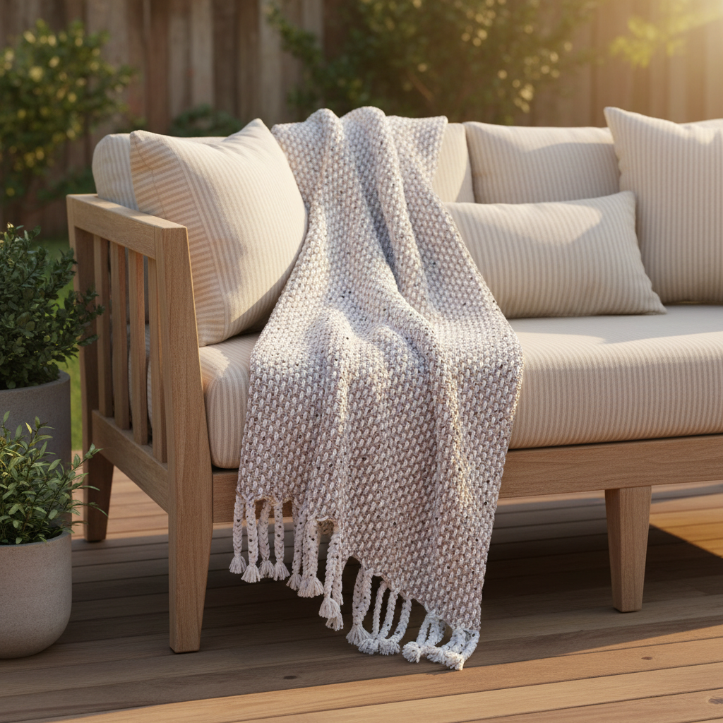 Cozy Pebble Stitch Crochet Throw Pattern (PDF Download)