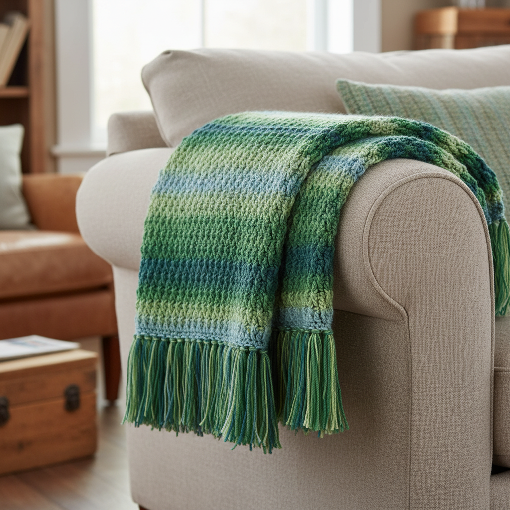 Forest Ridge Crochet Blanket Pattern (PDF Download)