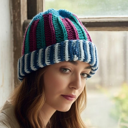 Balanced Hues Crochet Hat Pattern (PDF Download)