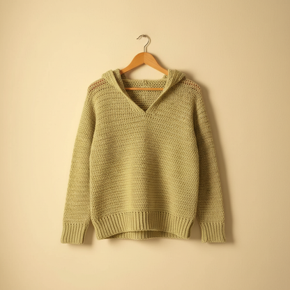 Cozy Fit Crochet Hoodie Pattern (PDF Download)