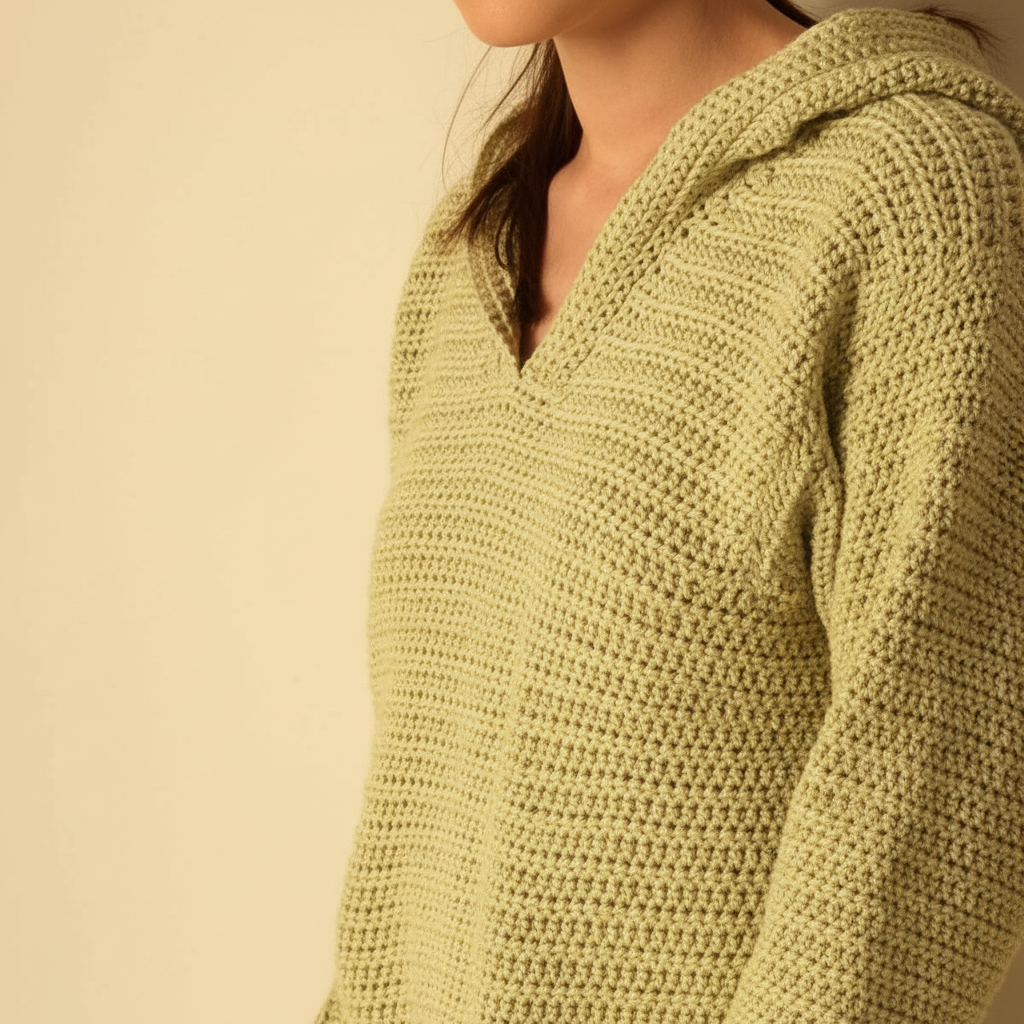 Cozy Fit Crochet Hoodie Pattern (PDF Download)