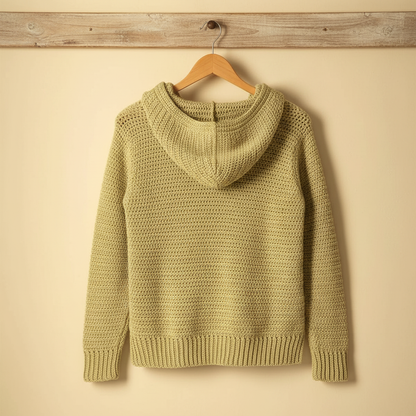 Cozy Fit Crochet Hoodie Pattern (PDF Download)