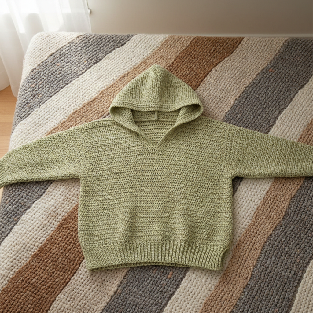 Cozy Fit Crochet Hoodie Pattern (PDF Download)