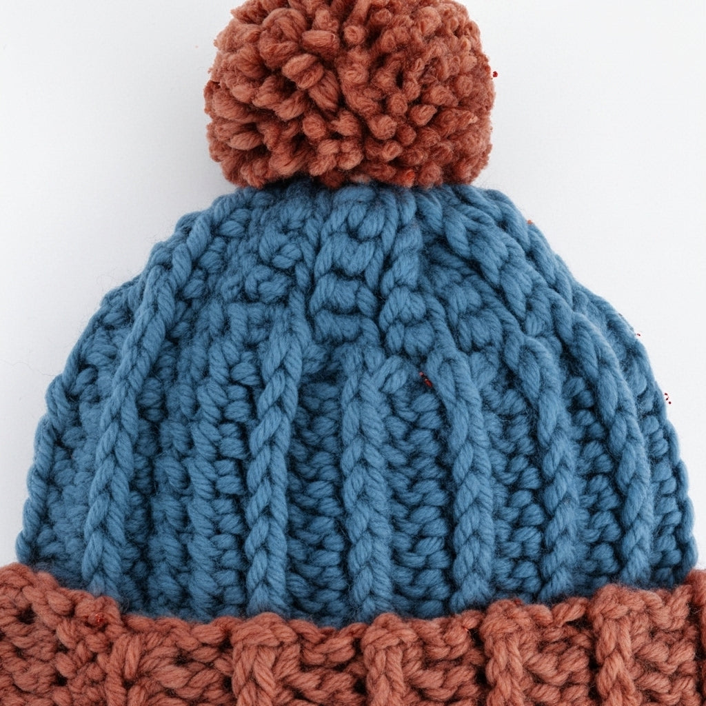 Crochet Cozy Contrast Hat (PDF Download)