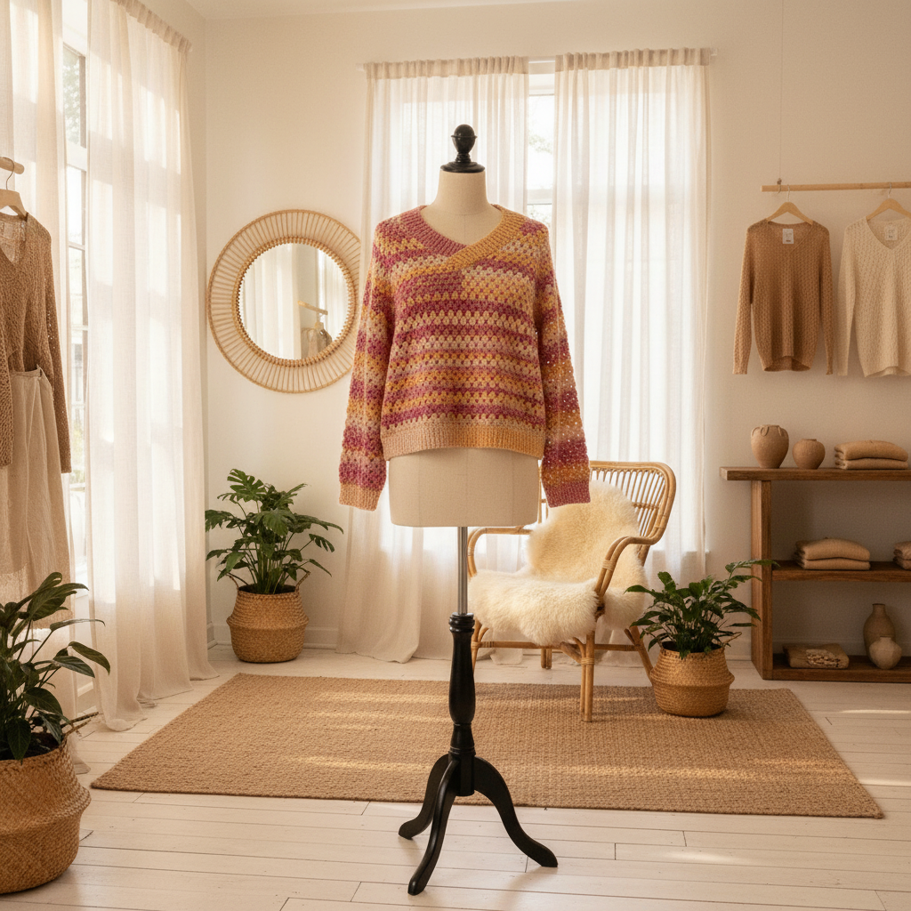 Crochet Cozy Structure Sweater Pattern (PDF Download)