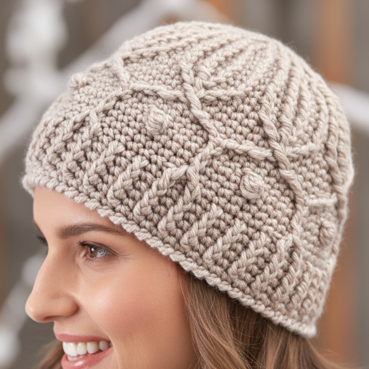 Crochet Nordic Lines Hat Pattern (PDF Download)