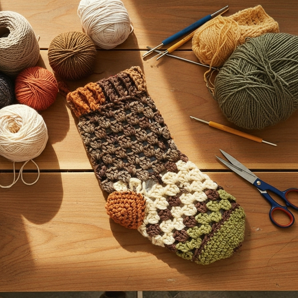 Crochet Granny’s Stocking Pattern (PDF Download)