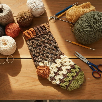 Crochet Granny’s Stocking Pattern (PDF Download)