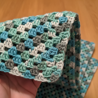 Aqua Pebble Stitch Crochet Throw Blanket Pattern (PDF Download)