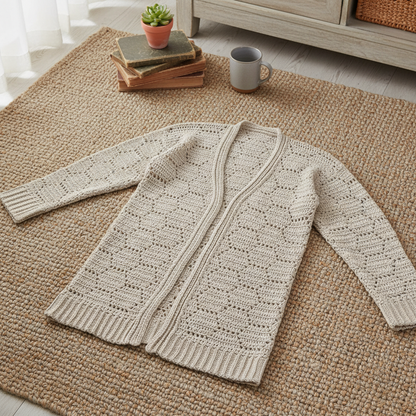 Coastal Breeze Crochet Cardigan Pattern (PDF Download)