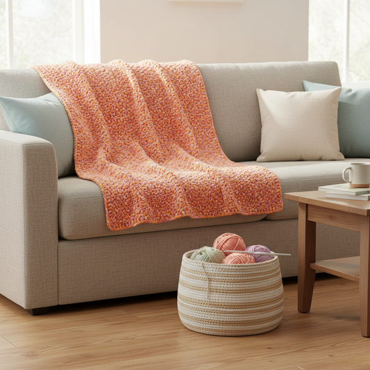 Coral Sky Pop Crochet Blanket Pattern (PDF Download)
