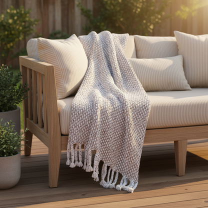 Cozy Pebble Stitch Crochet Throw Pattern (PDF Download)