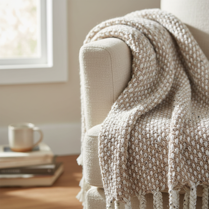 Cozy Pebble Stitch Crochet Throw Pattern (PDF Download)