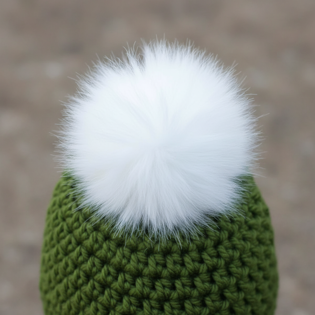 Crochet Quick Pompom Hat Pattern (PDF Download)