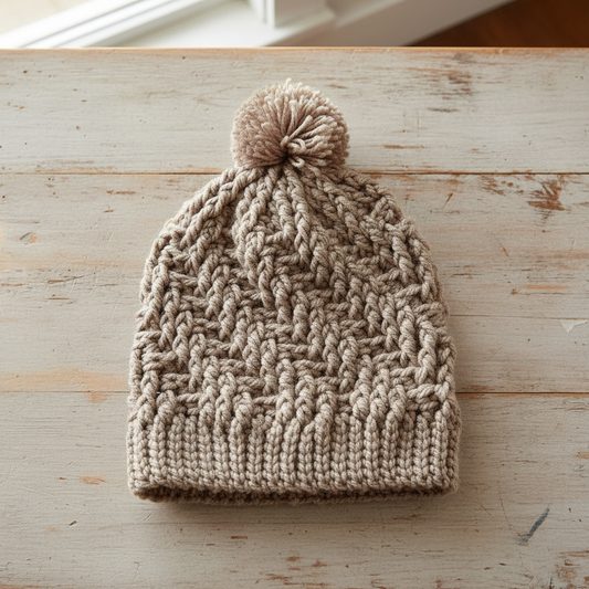 Crochet Stepping Texture Hat Pattern (PDF Download)