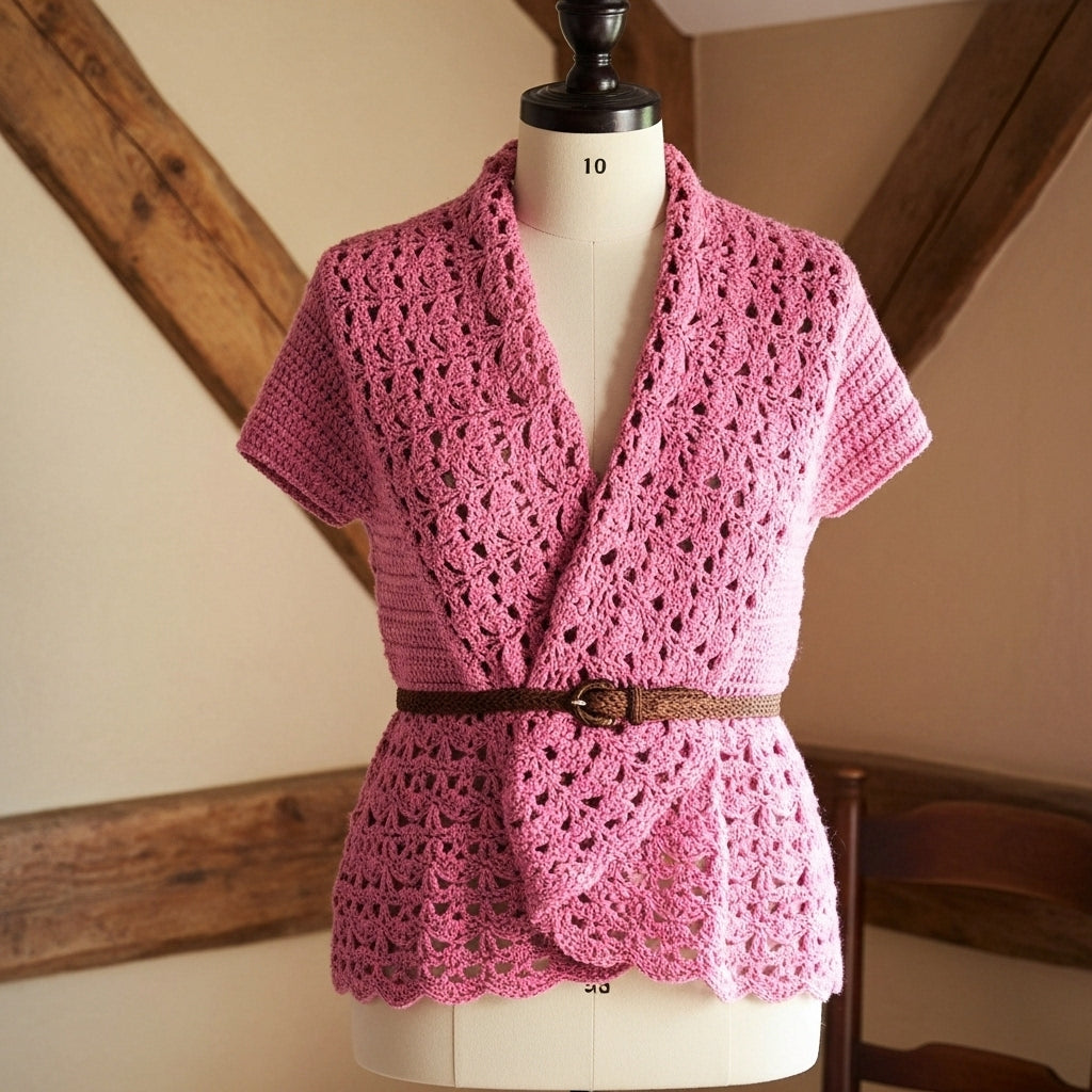 Crochet Vest With Shawl Collar Pattern (PDF Download)