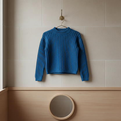 Deep Blue Crochet Sweater Pattern (PDF Download)