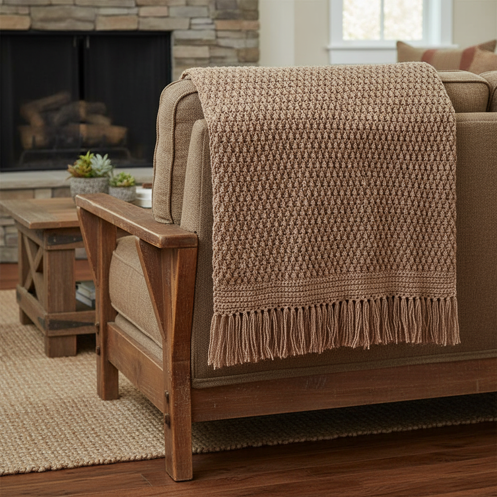 Desert Ridge Crochet Blanket Pattern (PDF Download)