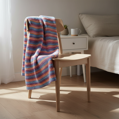 Drift Lines Crochet Lap Blanket Pattern (PDF Download)