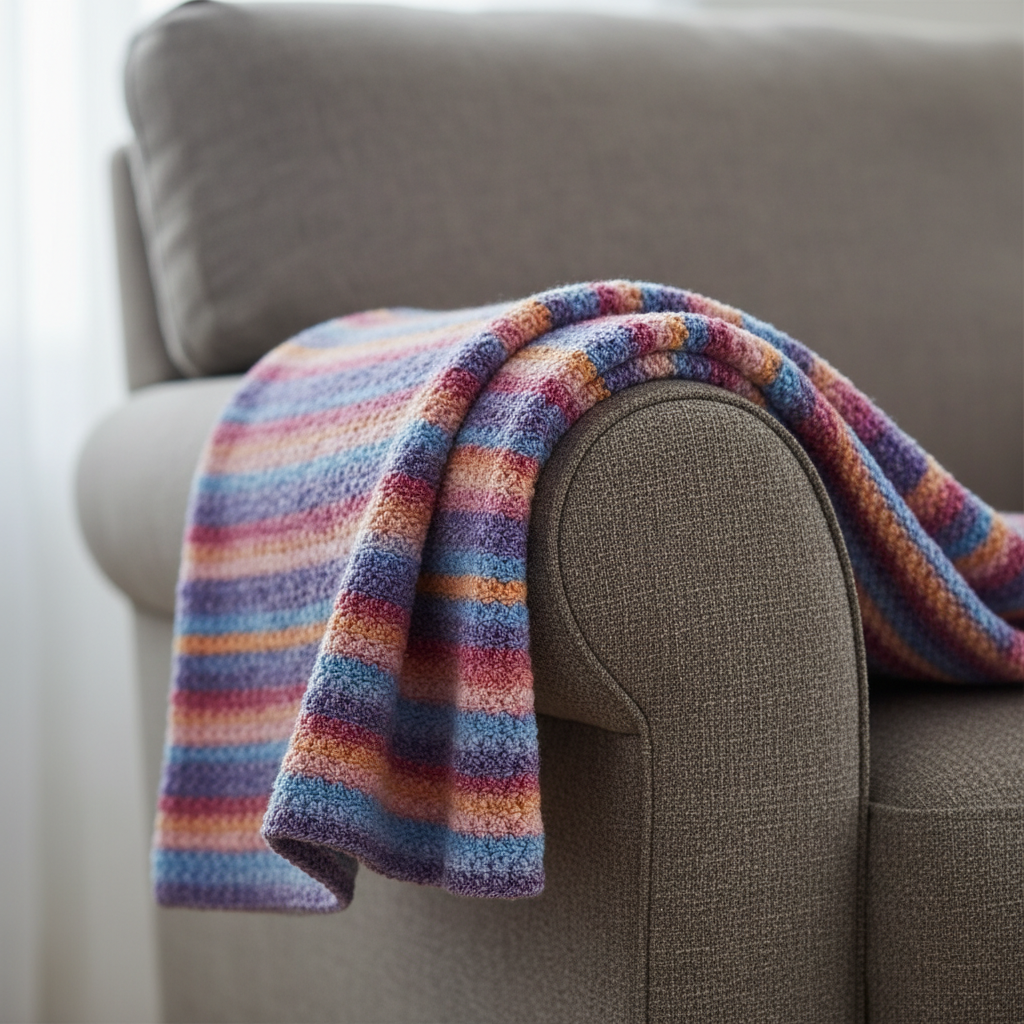 Drift Lines Crochet Lap Blanket Pattern (PDF Download)