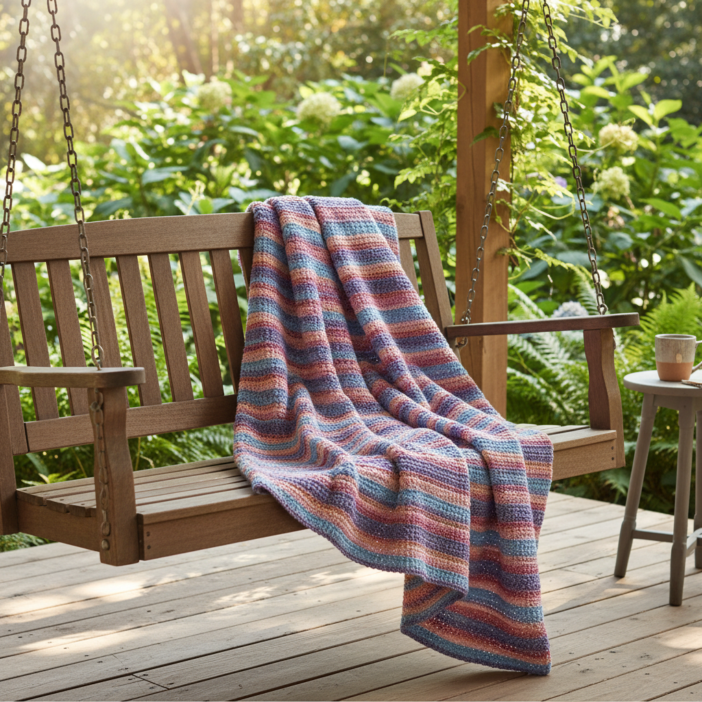 Drift Lines Crochet Lap Blanket Pattern (PDF Download)