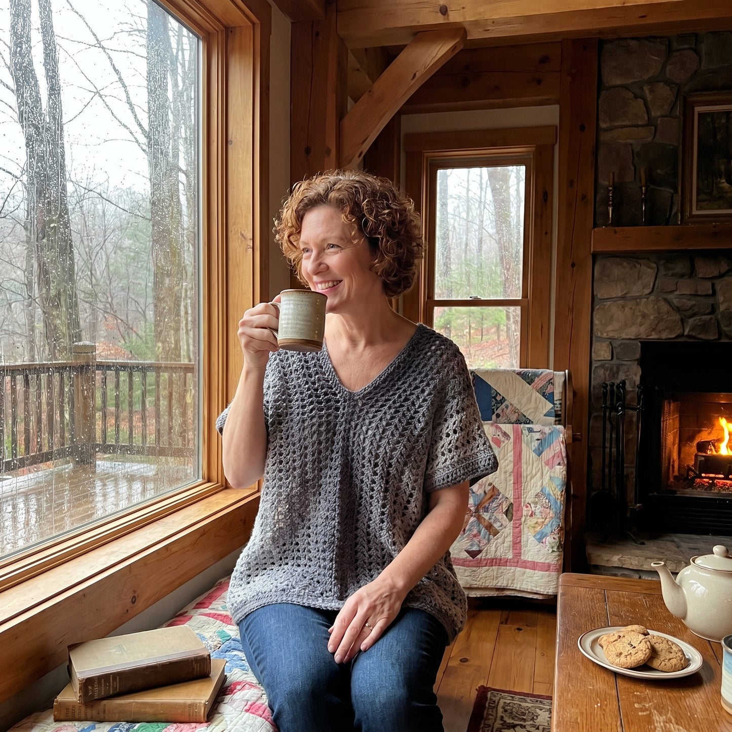 Dual Panel Crochet Sweater Pattern (PDF Download)