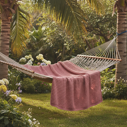 Dusty Rose Crochet Blanket Pattern (PDF Download)