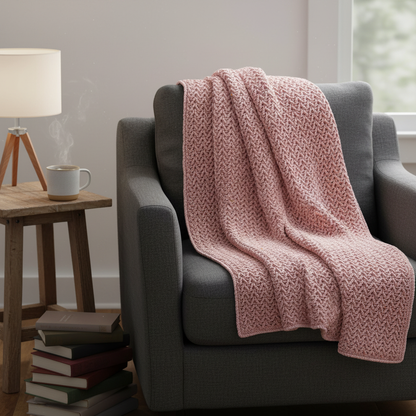 Elevated Stitch Flow Crochet Blanket Pattern (PDF Download)