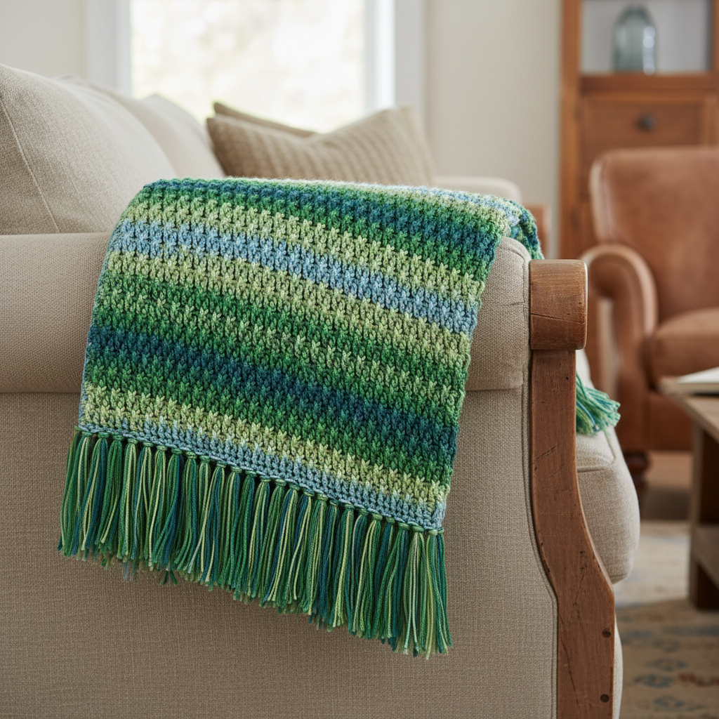 Forest Ridge Crochet Blanket Pattern (PDF Download)