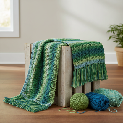 Forest Ridge Crochet Blanket Pattern (PDF Download)