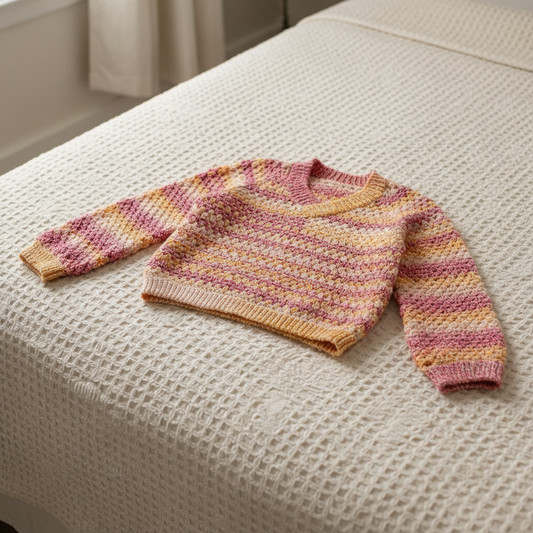 Granny V-Neck Crochet Sweater Pattern (PDF Download)