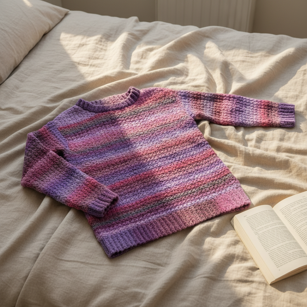 Lavender Blend Warm Crochet Pullover Pattern (PDF Download)