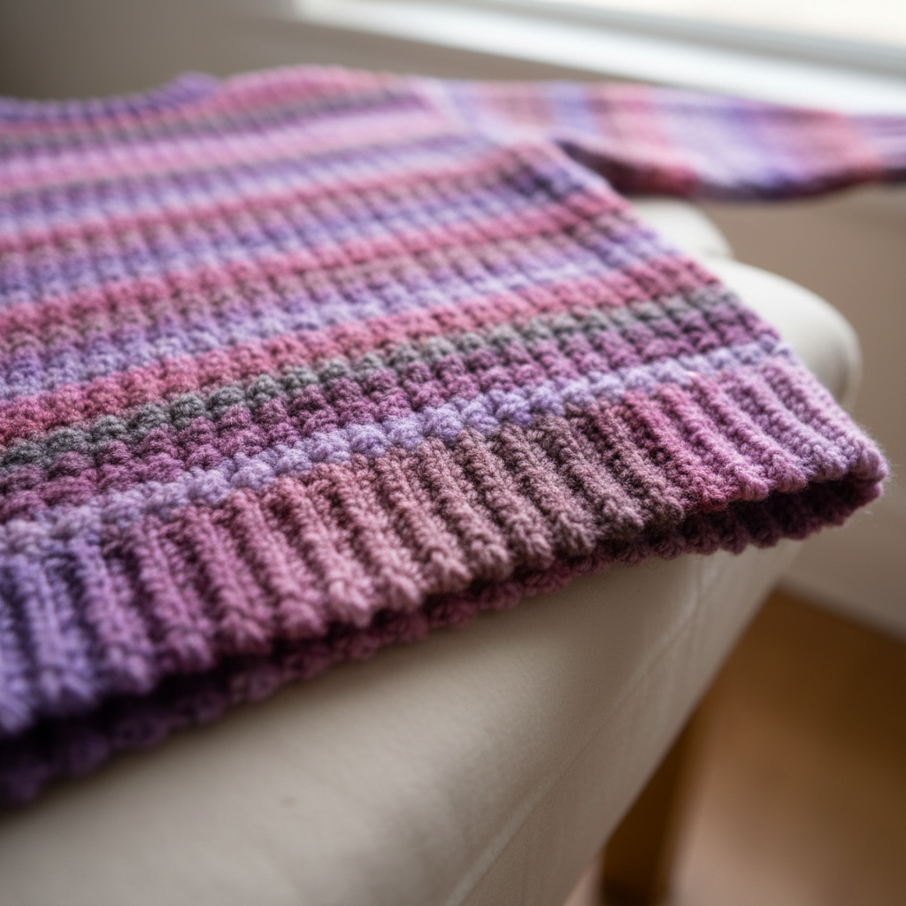 Lavender Blend Warm Crochet Pullover Pattern (PDF Download)