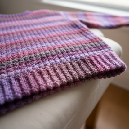 Lavender Blend Warm Crochet Pullover Pattern (PDF Download)