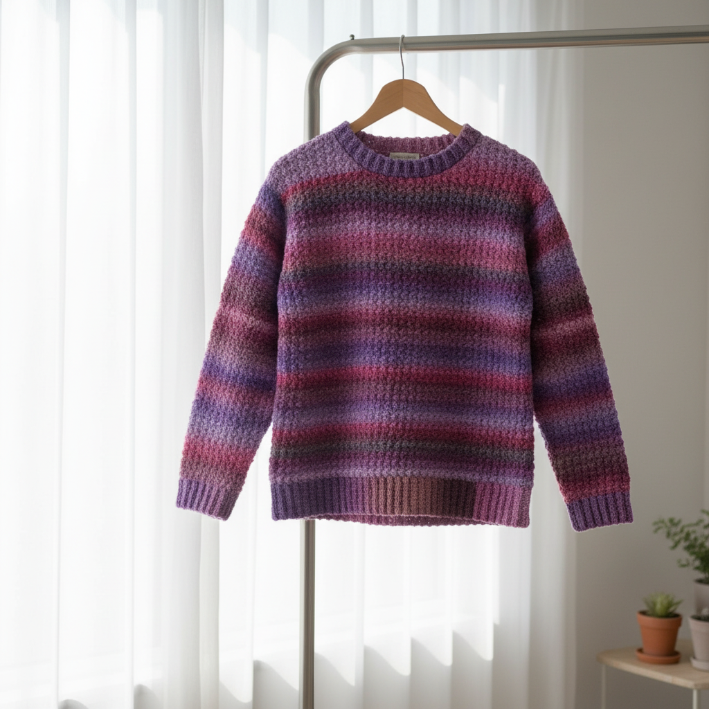 Lavender Blend Warm Crochet Pullover Pattern (PDF Download)
