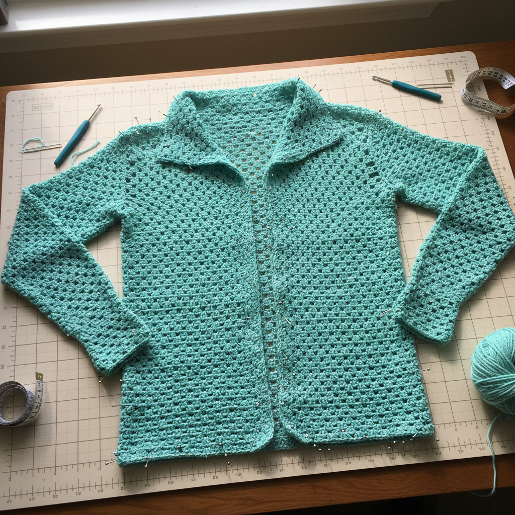 Light Mesh Style Crochet Cardigan Pattern (PDF Download)