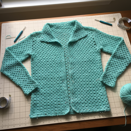 Light Mesh Style Crochet Cardigan Pattern (PDF Download)