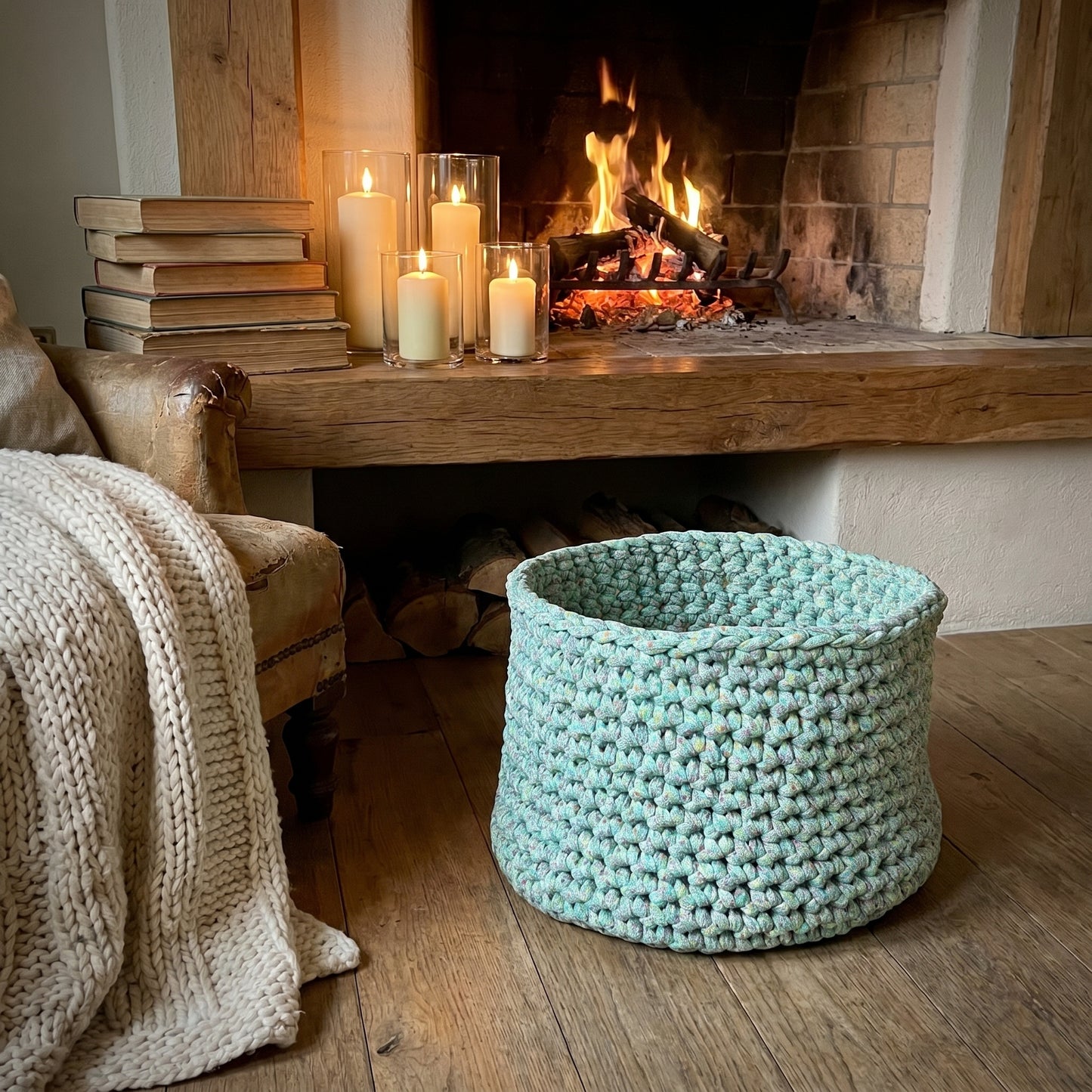 Meadow Twist Crochet Basket Pattern (PDF Download)