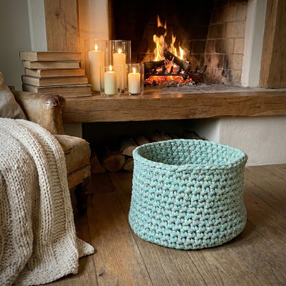 Meadow Twist Crochet Basket Pattern (PDF Download)