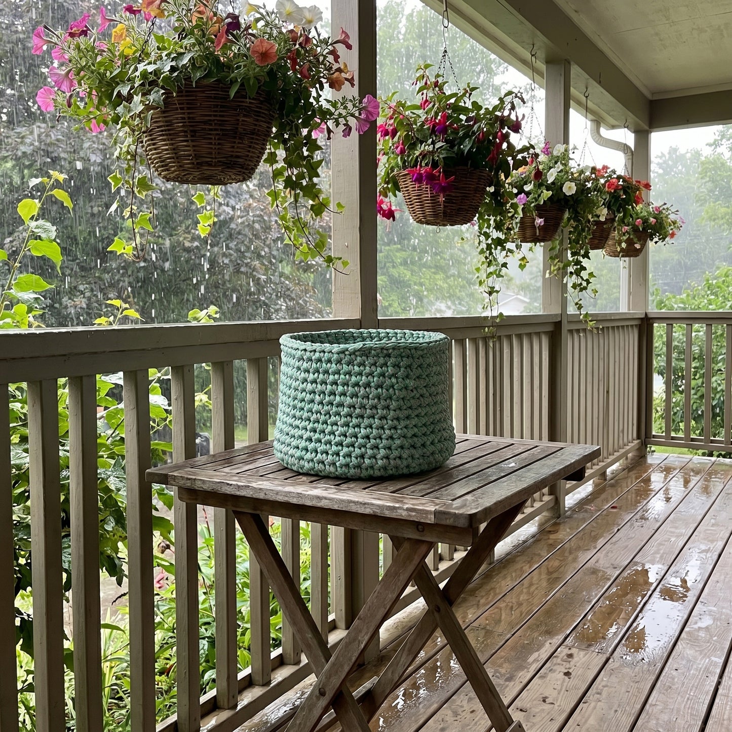 Meadow Twist Crochet Basket Pattern (PDF Download)