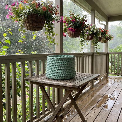 Meadow Twist Crochet Basket Pattern (PDF Download)
