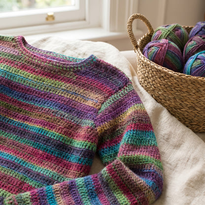 Mixed Stripe Crochet Sweater Pattern (PDF Download)