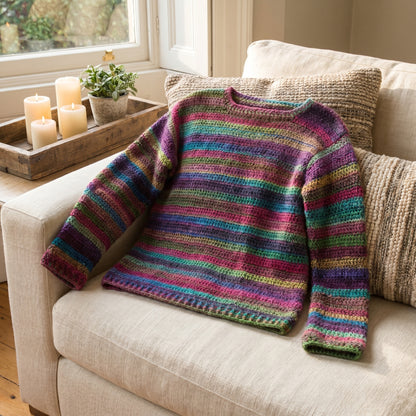 Mixed Stripe Crochet Sweater Pattern (PDF Download)