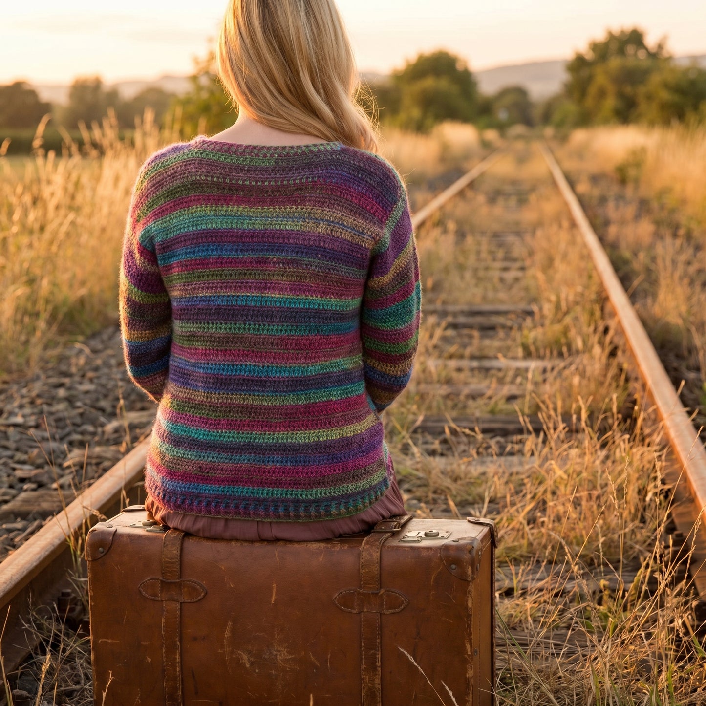 Mixed Stripe Crochet Sweater Pattern (PDF Download)