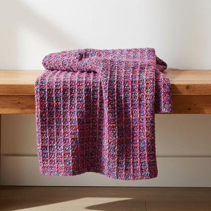 Modern Grid Basketweave Crochet Throw Pattern (PDF Download)