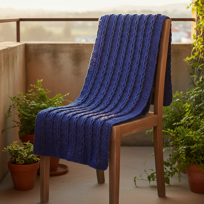 Modern Ridge Lines Crochet Blanket Pattern (PDF Download)