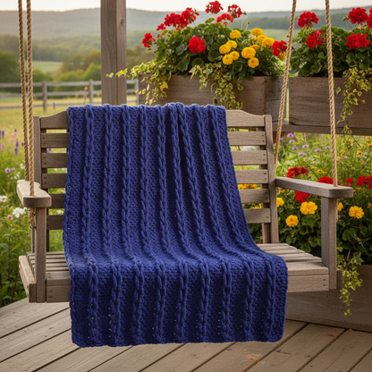 Modern Ridge Lines Crochet Blanket Pattern (PDF Download)