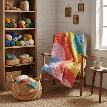 Motion Flow Crochet Blanket Pattern (PDF Download)