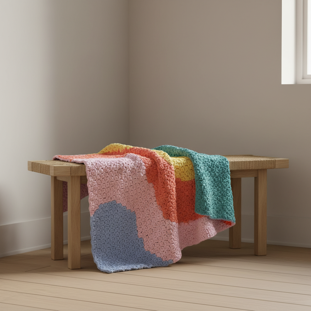Motion Flow Crochet Blanket Pattern (PDF Download)