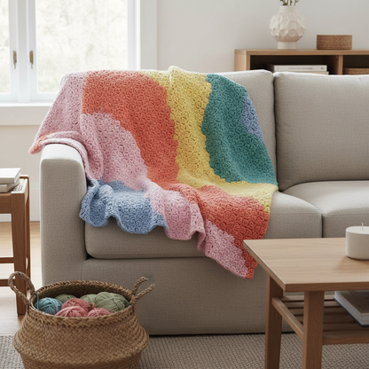 Motion Flow Crochet Blanket Pattern (PDF Download)